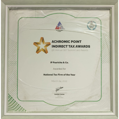 Achromic point indirect tax awards - IPP