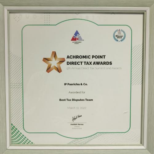 Achromic point direct tax awards