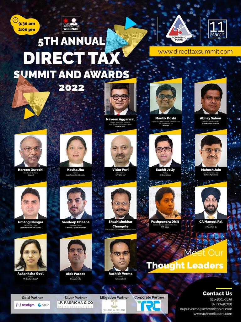 5th annual direct tax summit and awards 2022