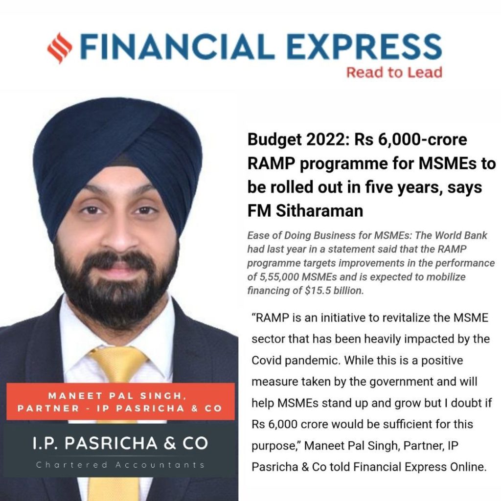 3  I.P. Pasricha & Co IPPC GROUP Publication – Chartered Accountants, Tax & Regulatory Insights