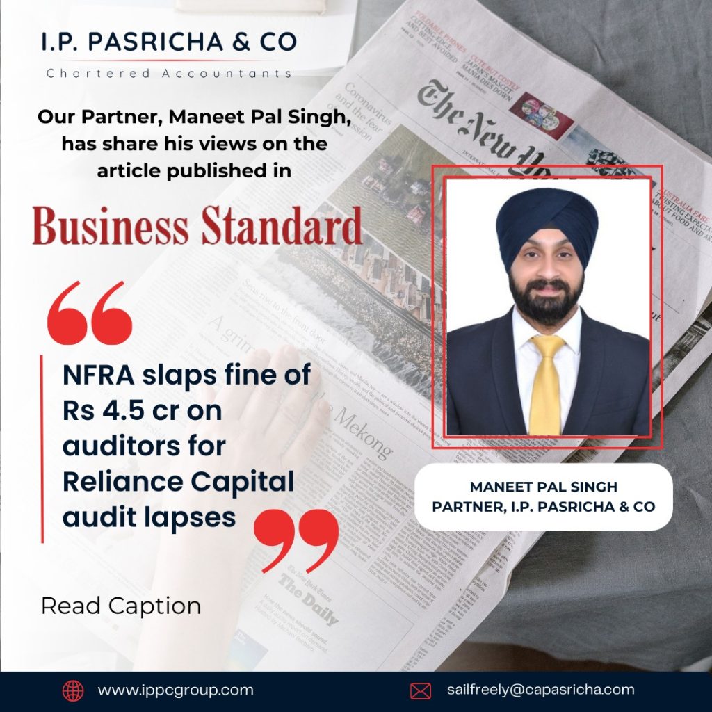 I.P. Pasricha & Co IPPC GROUP Publication – Chartered Accountants, Tax & Regulatory Insights 11