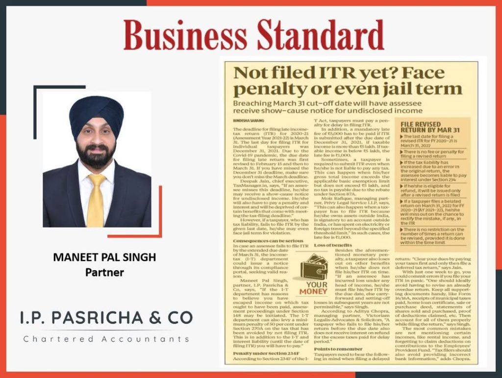 I.P. Pasricha & Co IPPC GROUP Publication – Chartered Accountants, Tax & Regulatory Insights 6