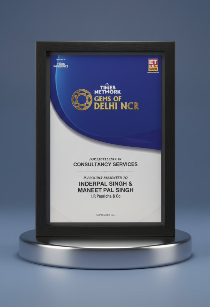 times-network-gems-of-delhi-ncr-award-2025-ip-pasricha-consultancy-excellence